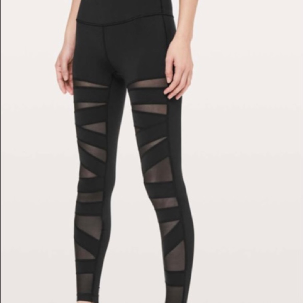 EUC Lululemon Wunder Under High-Rise Tech Mesh Pant